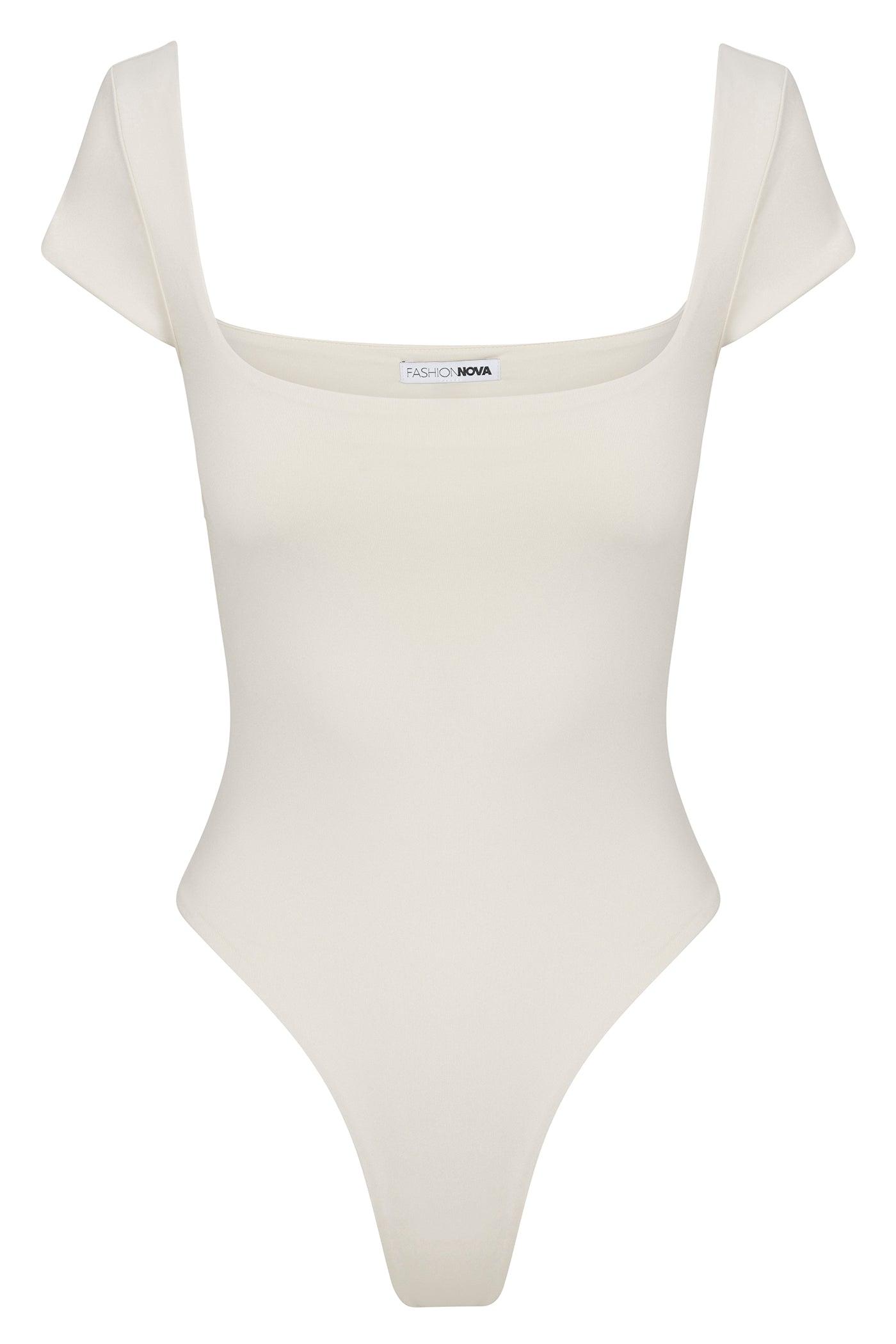Contour Double Lined Square Neck Bodysuit - Bone Female Product Image