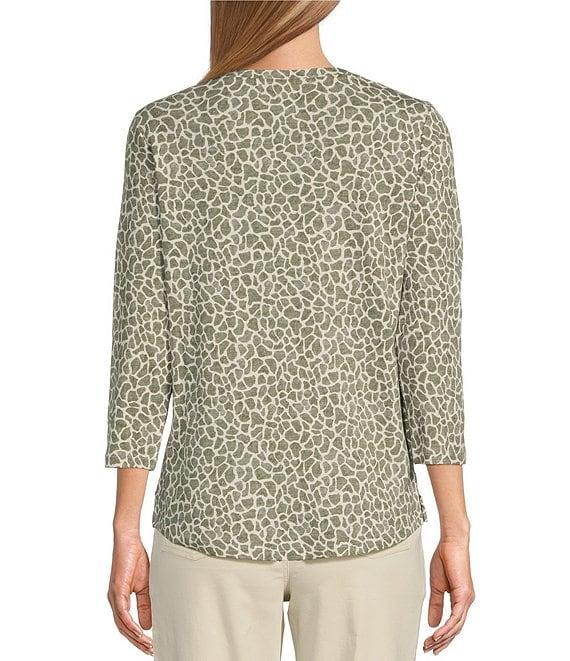 Tommy Bahama Ashby Safari Spot Scoop Neck 3/4 Sleeve Tee Shirt Product Image