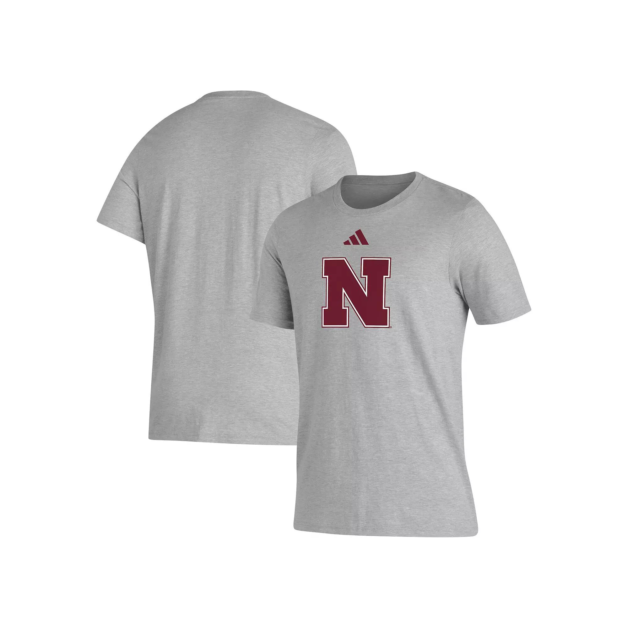 Men's adidas Gray Nebraska Huskers Primary Locker Logo Pre-Game AEROREADY T-Shirt, Size: 2XL, Grey Product Image