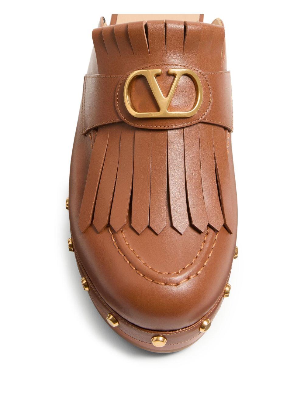 45mm VLogo Signature fringed clogs Product Image