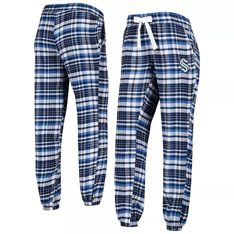 Womens Concepts Sport Deep Sea Blue Seattle Kraken Mainstay Flannel Pants Krk Blue Product Image