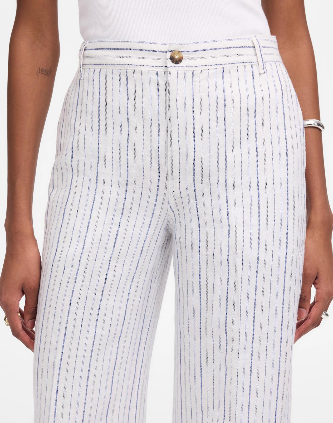 The Zoe Relaxed Wide Pant in 100% Linen Product Image