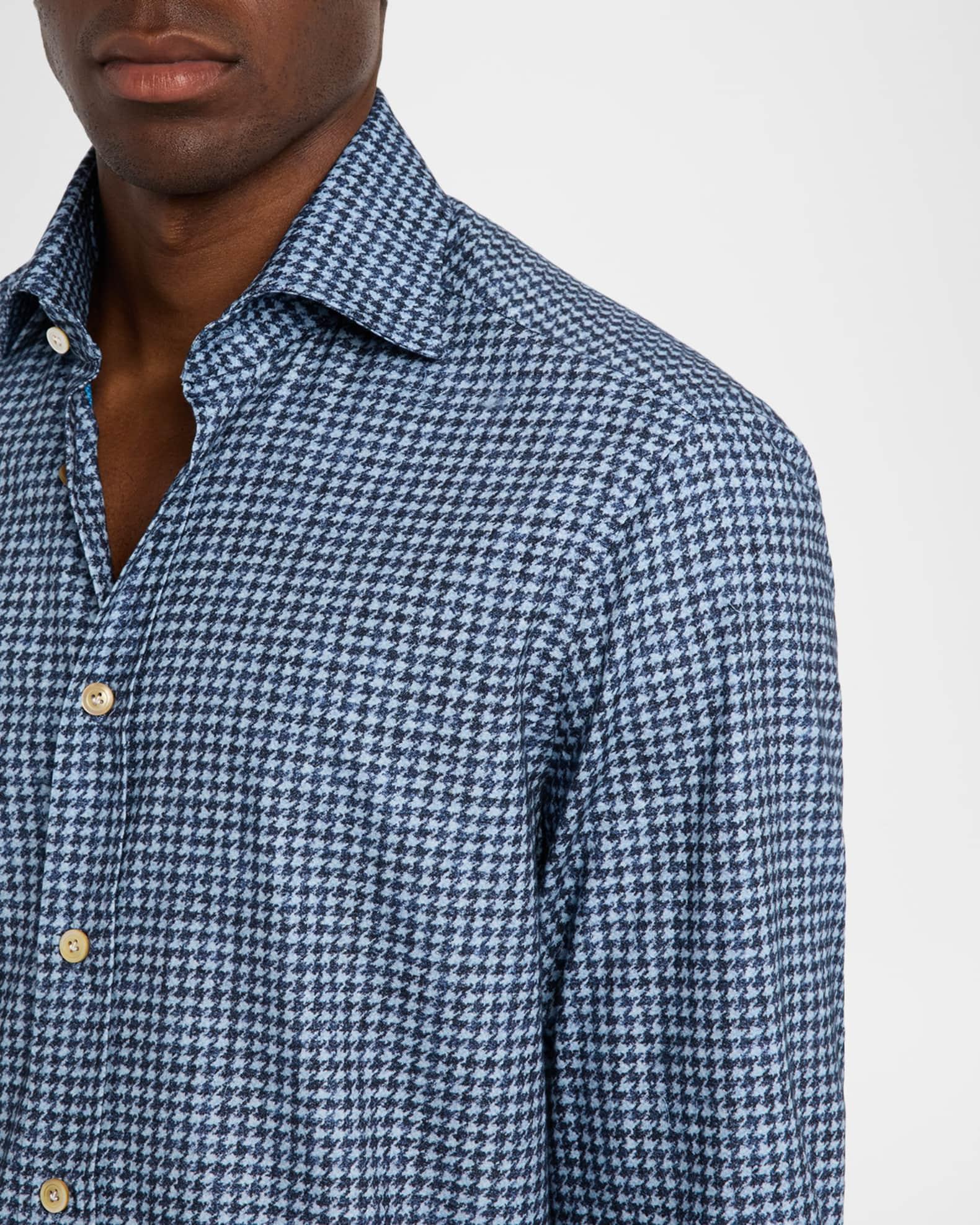 Men's Cotton Houndstooth Classic-Fit Sport Shirt Product Image