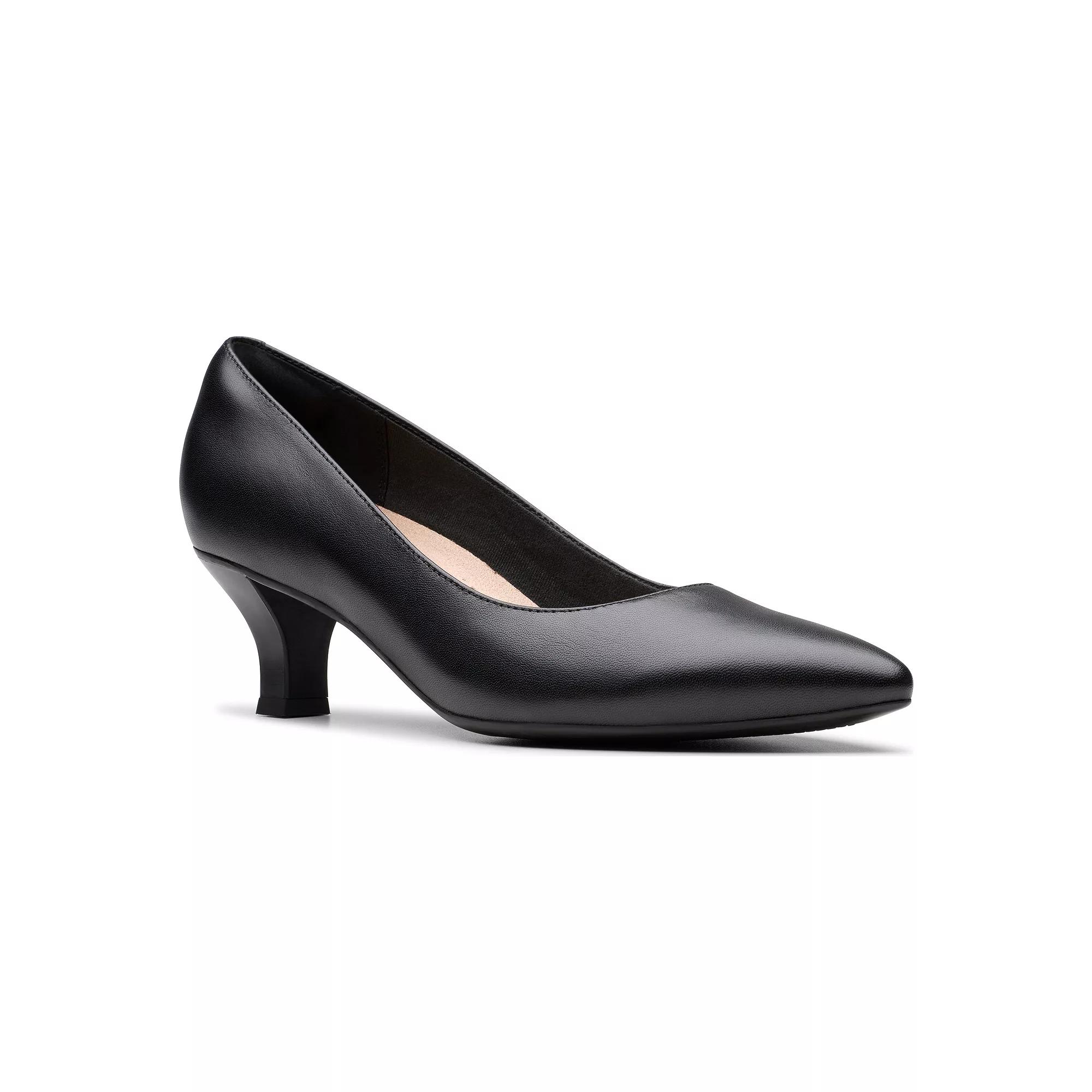 Clarks® Kepley Vine Women's Leather Pumps, Size: 8.5, Black Product Image
