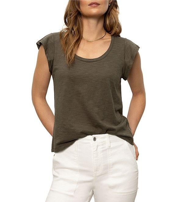 Sanctuary West Side Scoop Neck Short Flutter Sleeve Tee Product Image