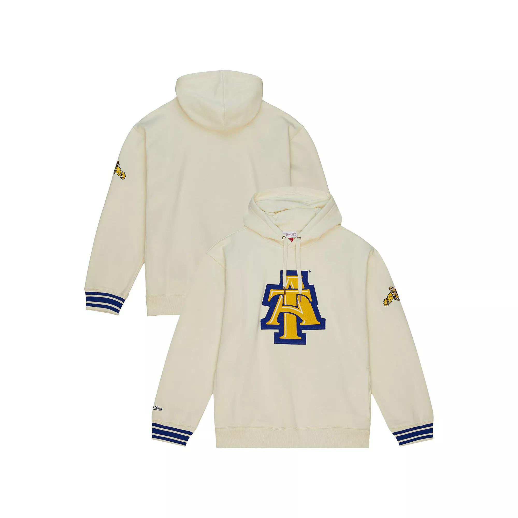 Men's Mitchell & Ness  Cream North Carolina A&T Aggies Heavyweight Pullover Hoodie, Size: Large, Nc2 Beige Product Image