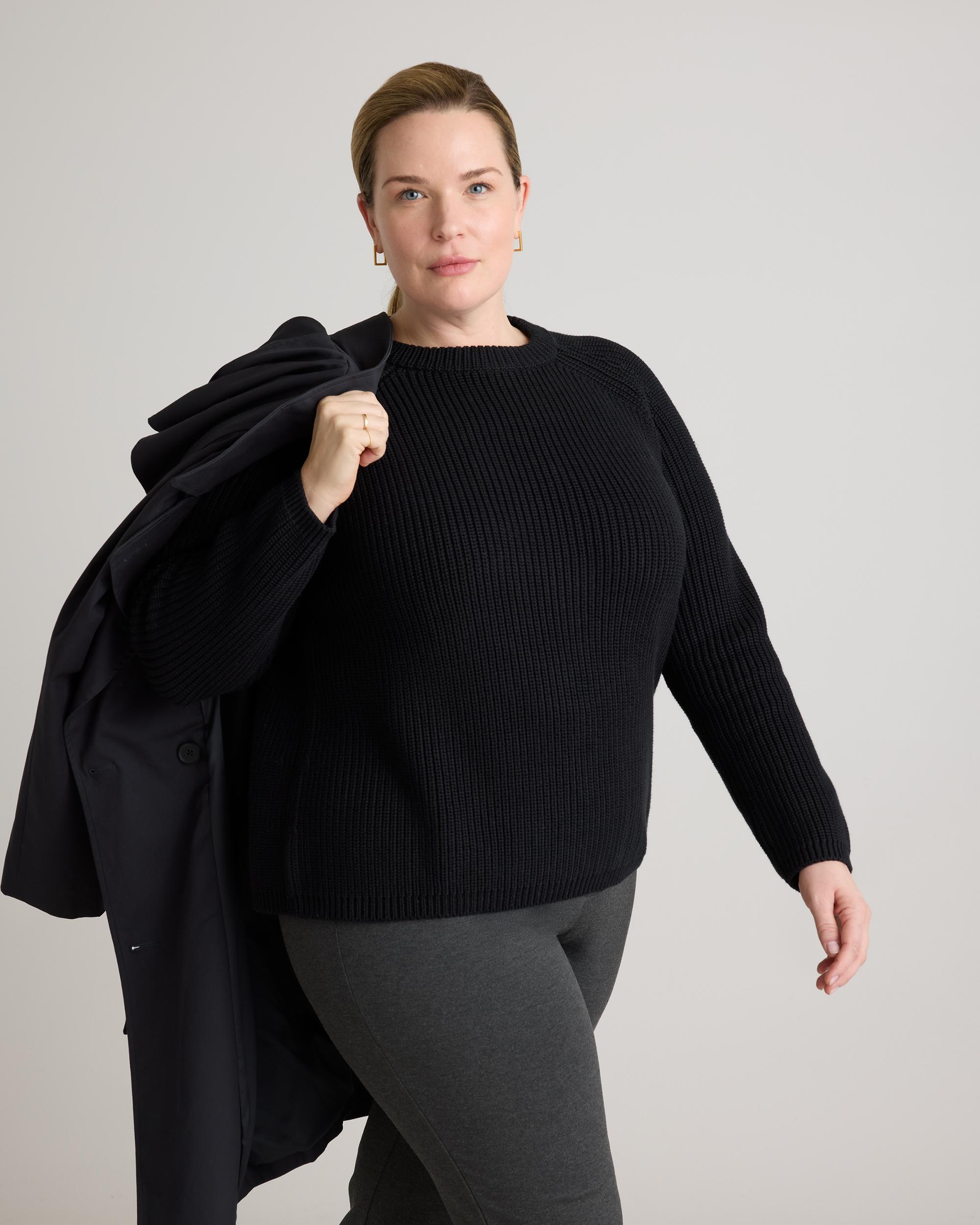 Quince | Women's Fisherman Crew Sweater Organic Cotton Product Image