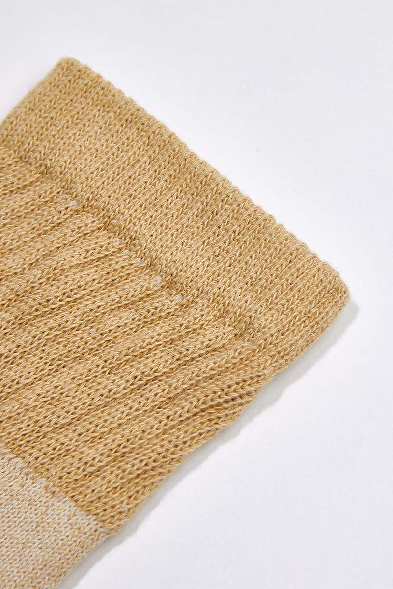 Men's Organic Cotton Socks Tan-Green Ankle Product Image