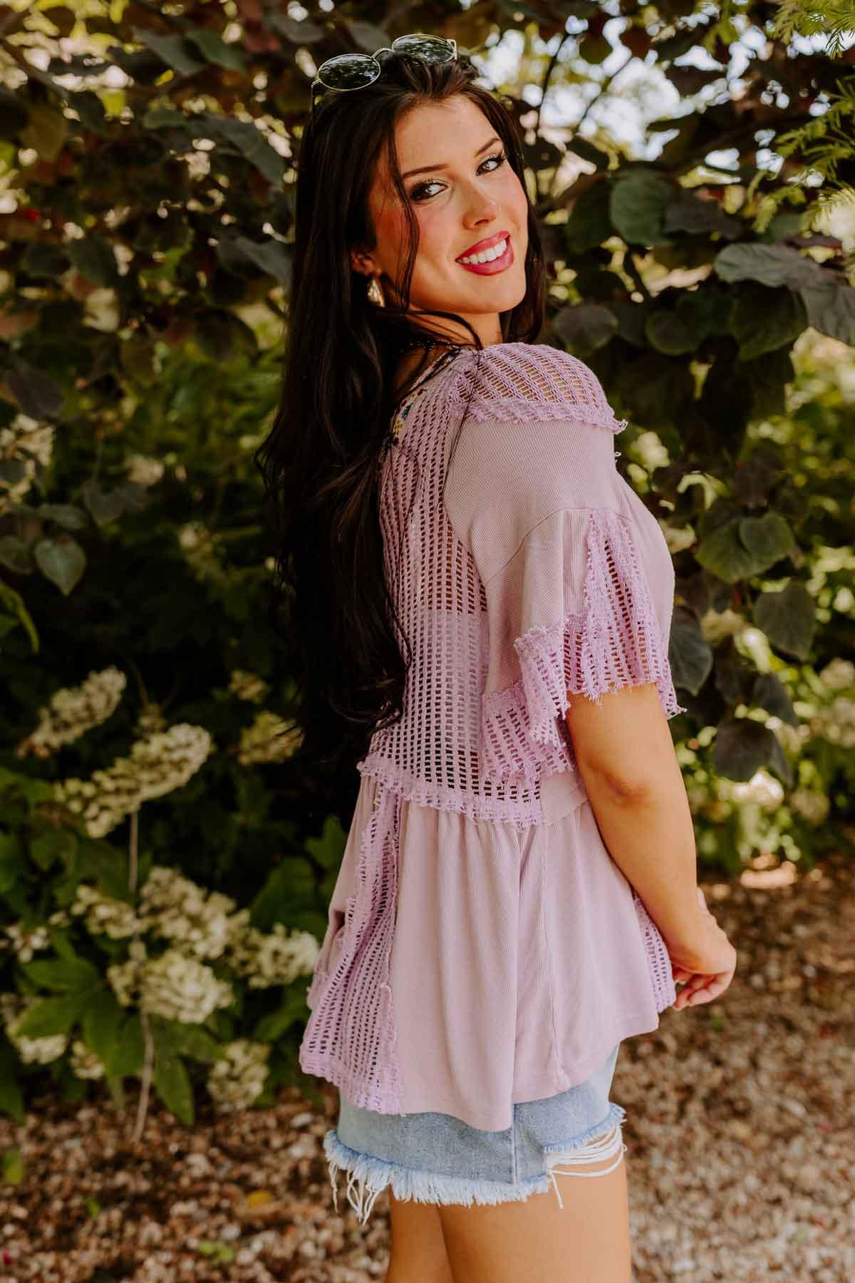 Out For Brunch Knit Babydoll Top Product Image