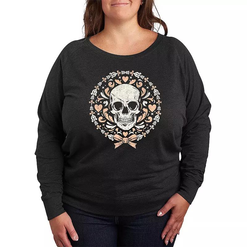 Plus Size Care Bears Halloween Pumpkin French Terry Long Sleeve Tee, Women's, Size: 1XL, Heather Grey Product Image
