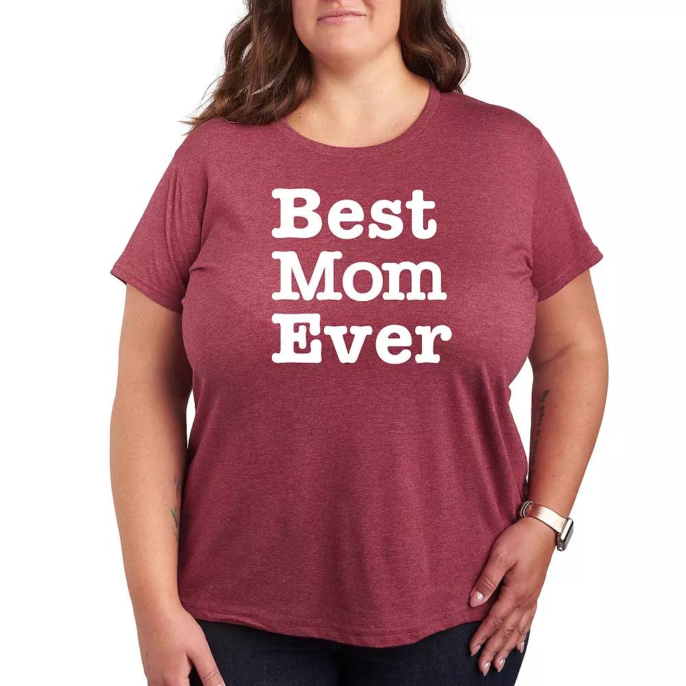 Plus Best Mom Ever Graphic Tee, Women's,  Product Image