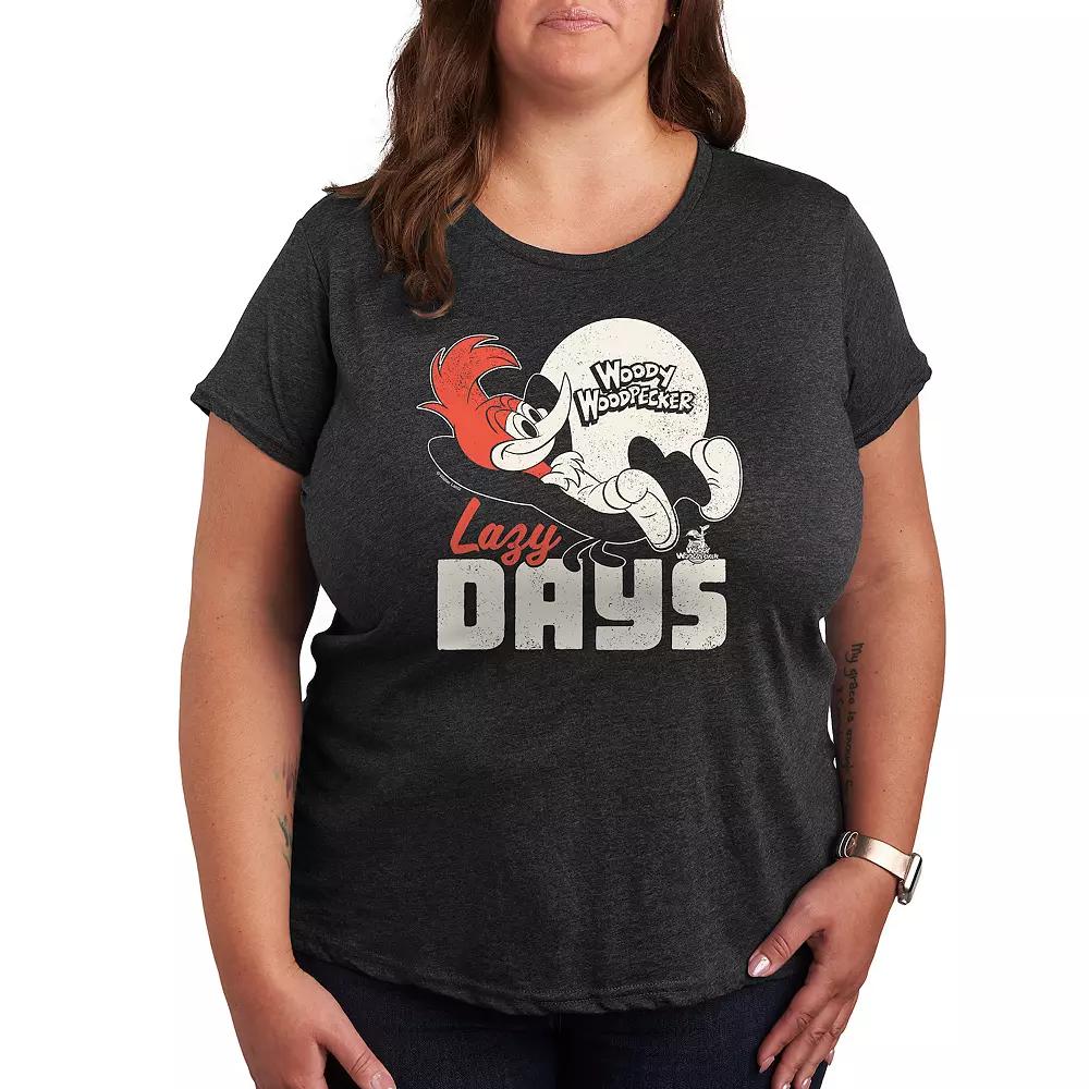 Plus Woody Woodpecker Lazy Days Graphic Tee, Women's,  Product Image