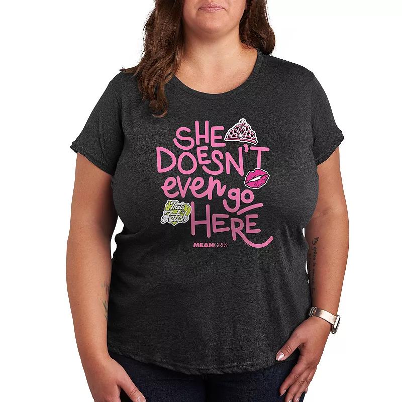 Plus Mean Girls She Doesnt Go Here Graphic Tee, Womens Product Image
