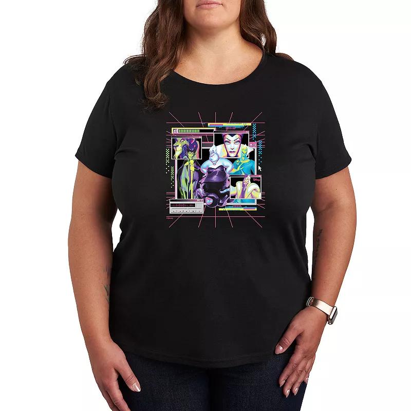 Disney Villain Plus Size Group Shot Graphic Tee, Womens Blue Product Image
