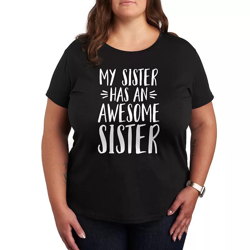 Plus My Sister Has Awesome Sister Graphic Tee, Women's,  Product Image