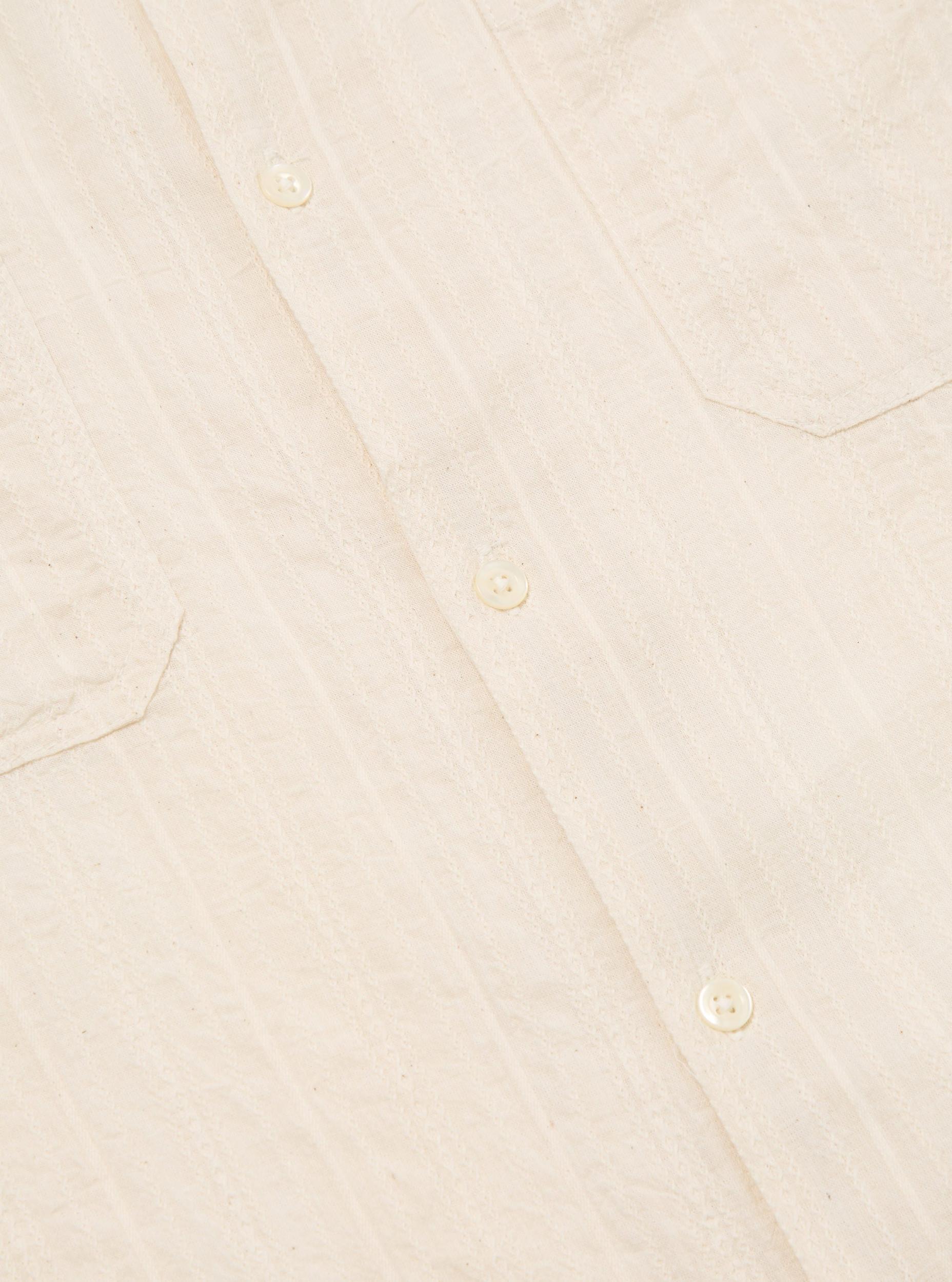 Universal Works Work Shirt in Ecru Acapulco Weave Product Image
