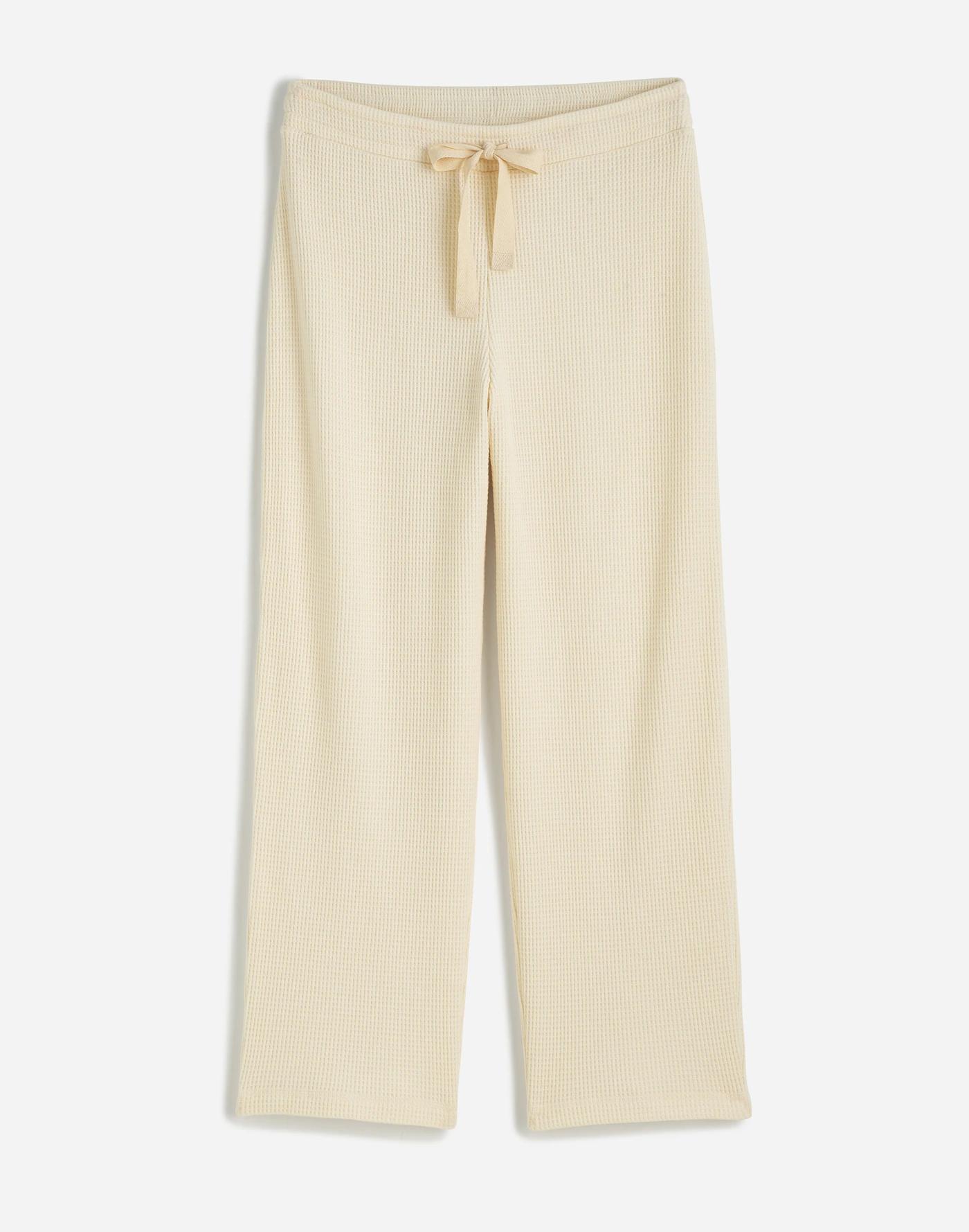 Waffle-Knit Straight-Leg Sweatpants Product Image