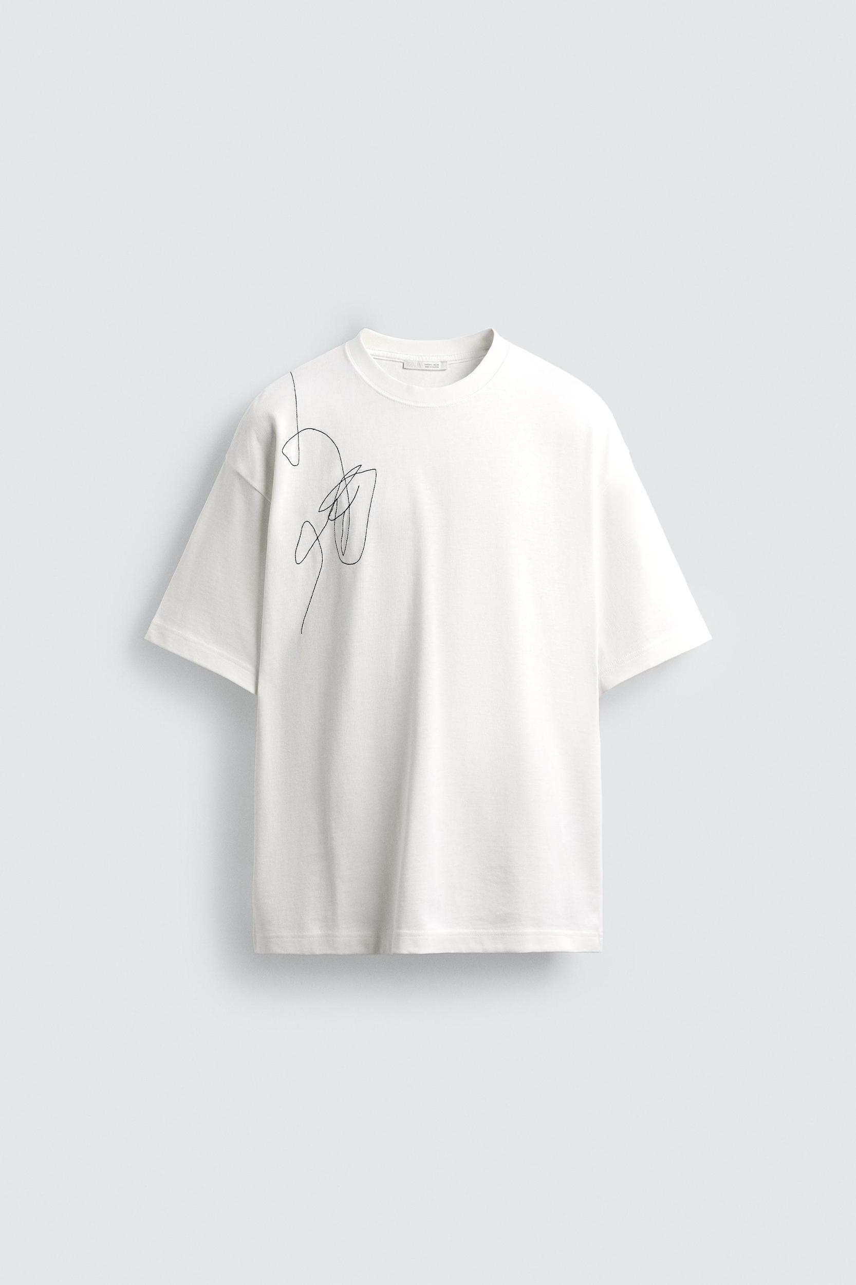 EMBROIDERED PHOTO PRINT T-SHIRT Product Image