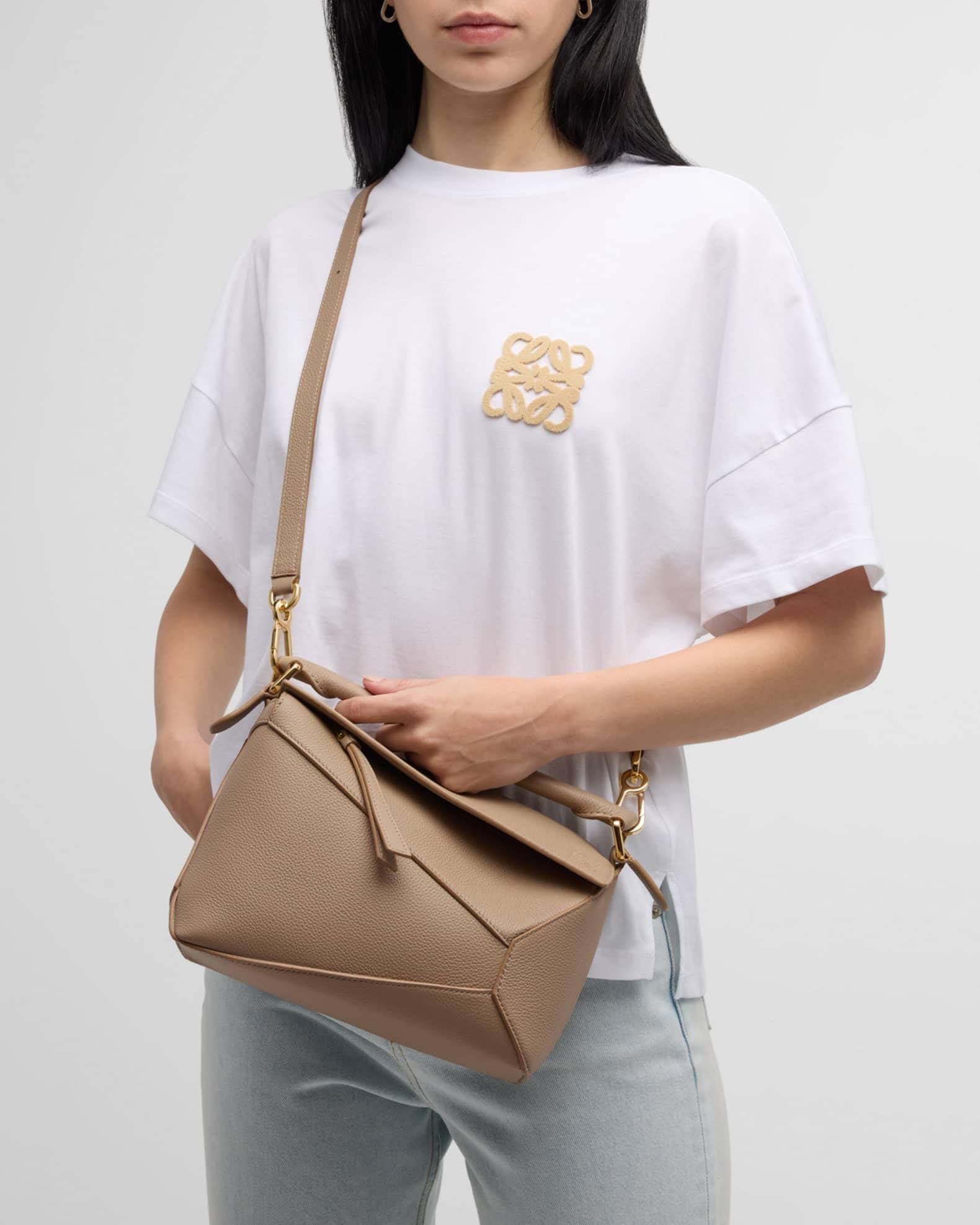 Puzzle Edge Small Top-Handle Bag in Soft Grained Leather Product Image