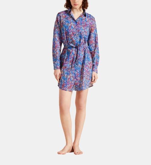 Vilebrequin Women's Carapaces Cotton Voile Shirt Dress in Bleu De Mer at Nordstrom, Size Large Product Image
