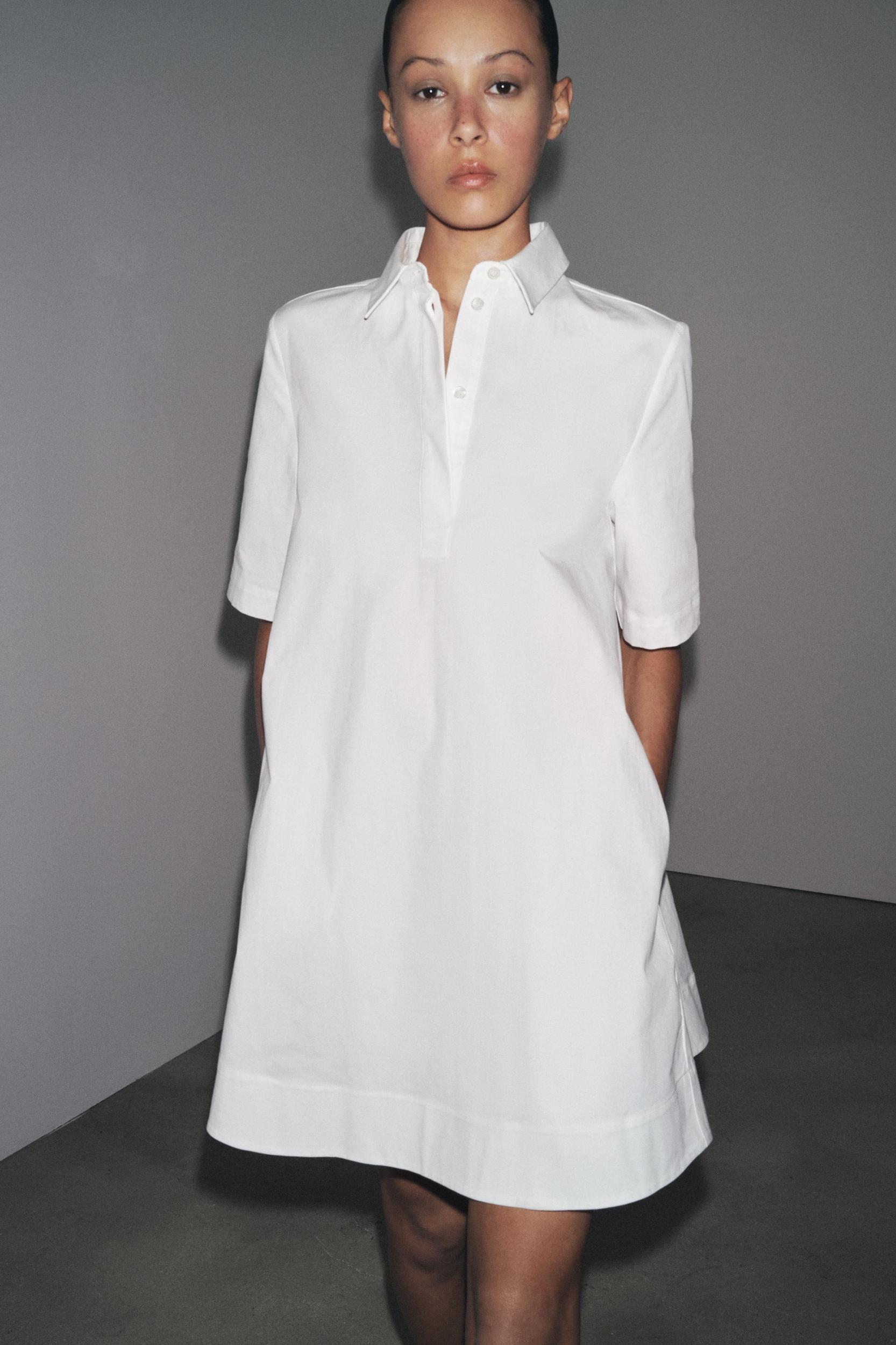 ZW COLLECTION POPLIN SHORT DRESS Product Image