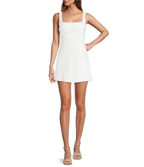 Antonio Melani Guinevere Linen Blend Square Neck Sleeveless Romper Product Image