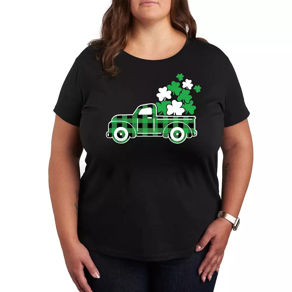 Plus Irish Plaid Truck Graphic Tee, Women's,  Product Image