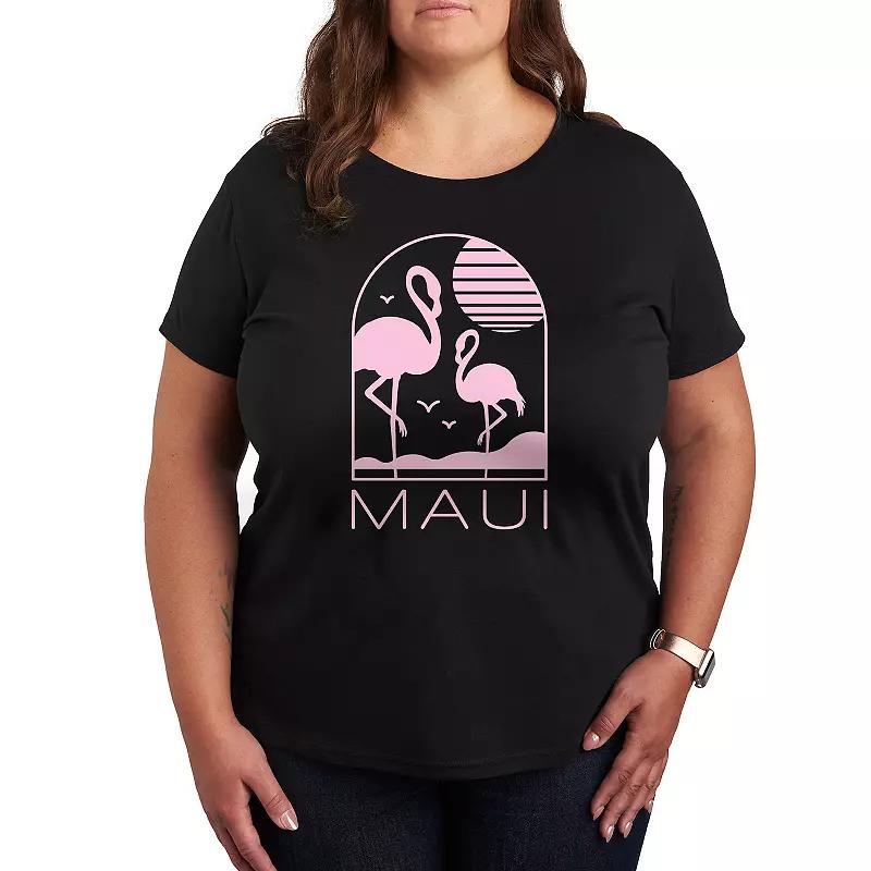 Plus Maui Flamingos Graphic Tee, Women's,  Product Image