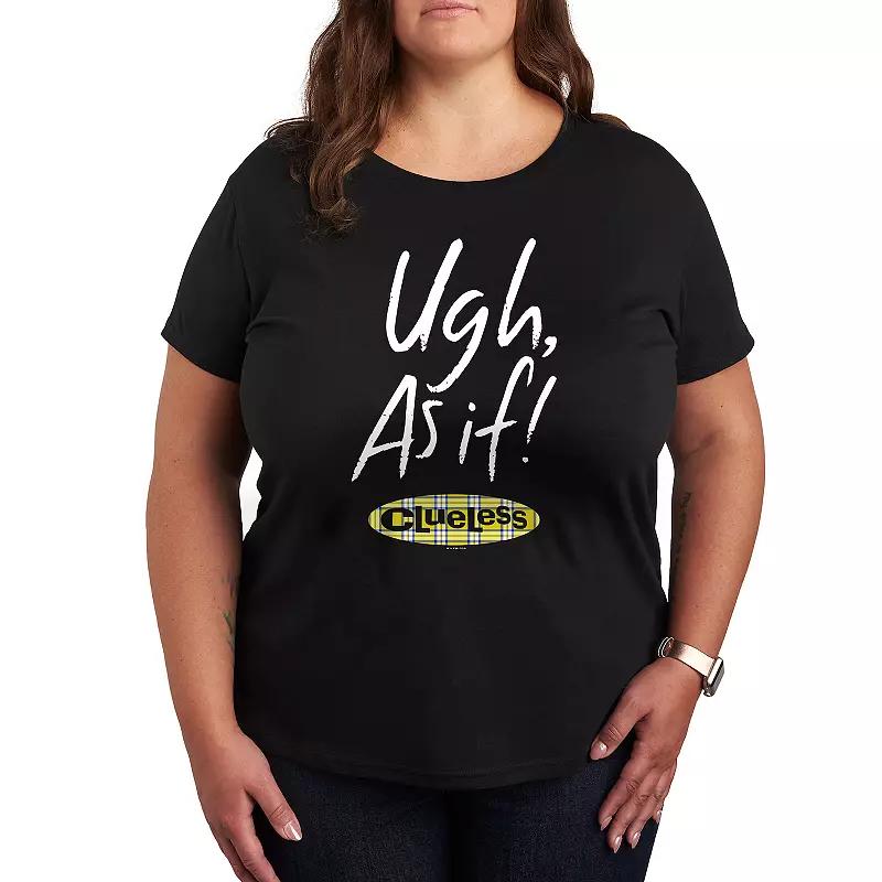 Plus Clueless Ugh As If Graphic Tee, Women's,  Product Image