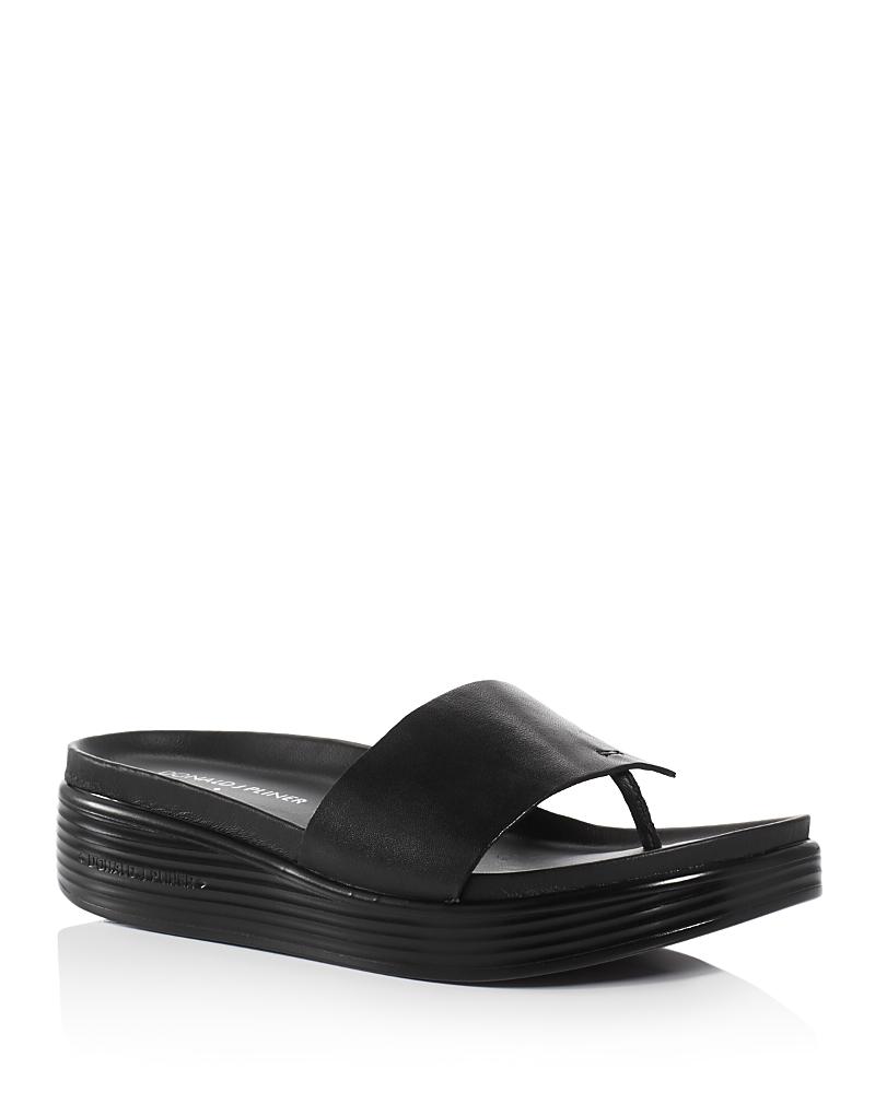 Donald Pliner Fifi Leather Platform Wedge Thong Sandals Product Image