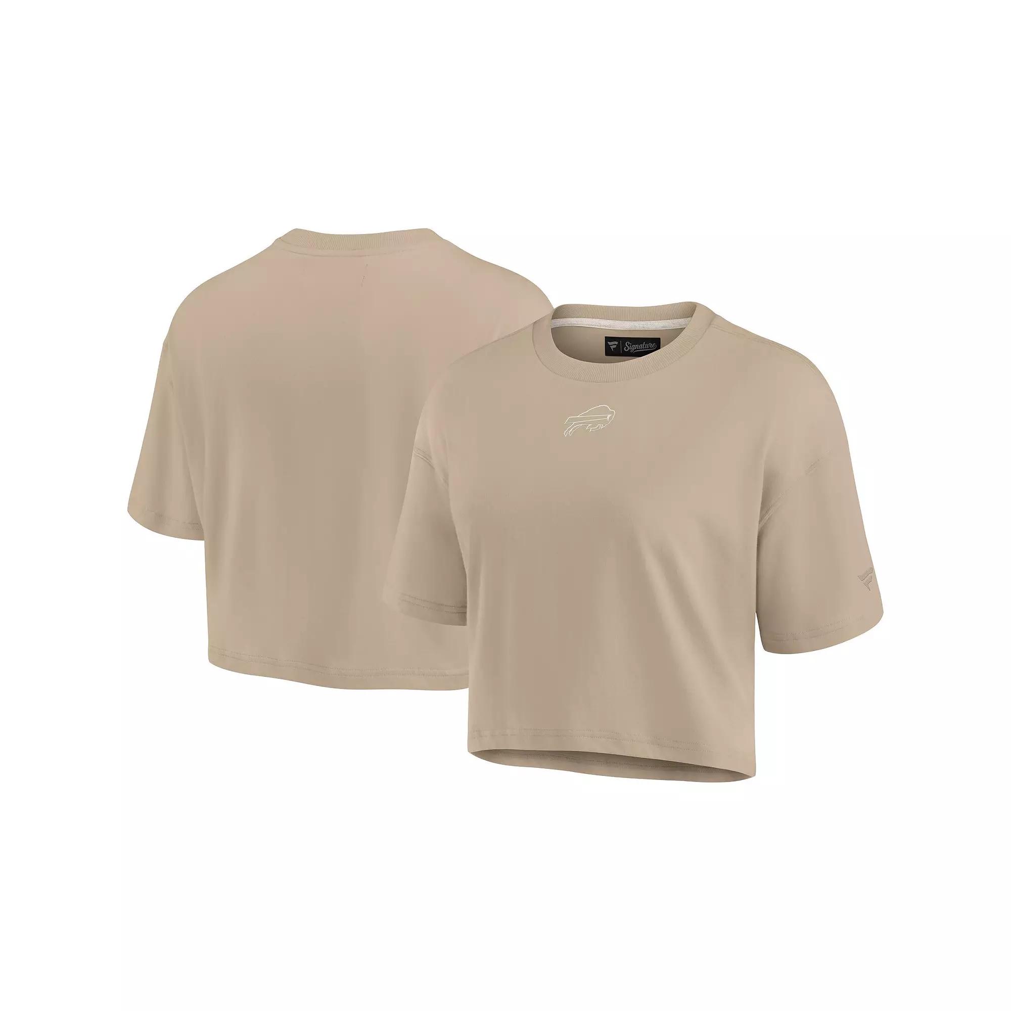 Women's Fanatics Khaki Kansas City Chiefs Elements Super Soft Boxy Cropped T-Shirt, Size: 2XL, Beig K Product Image