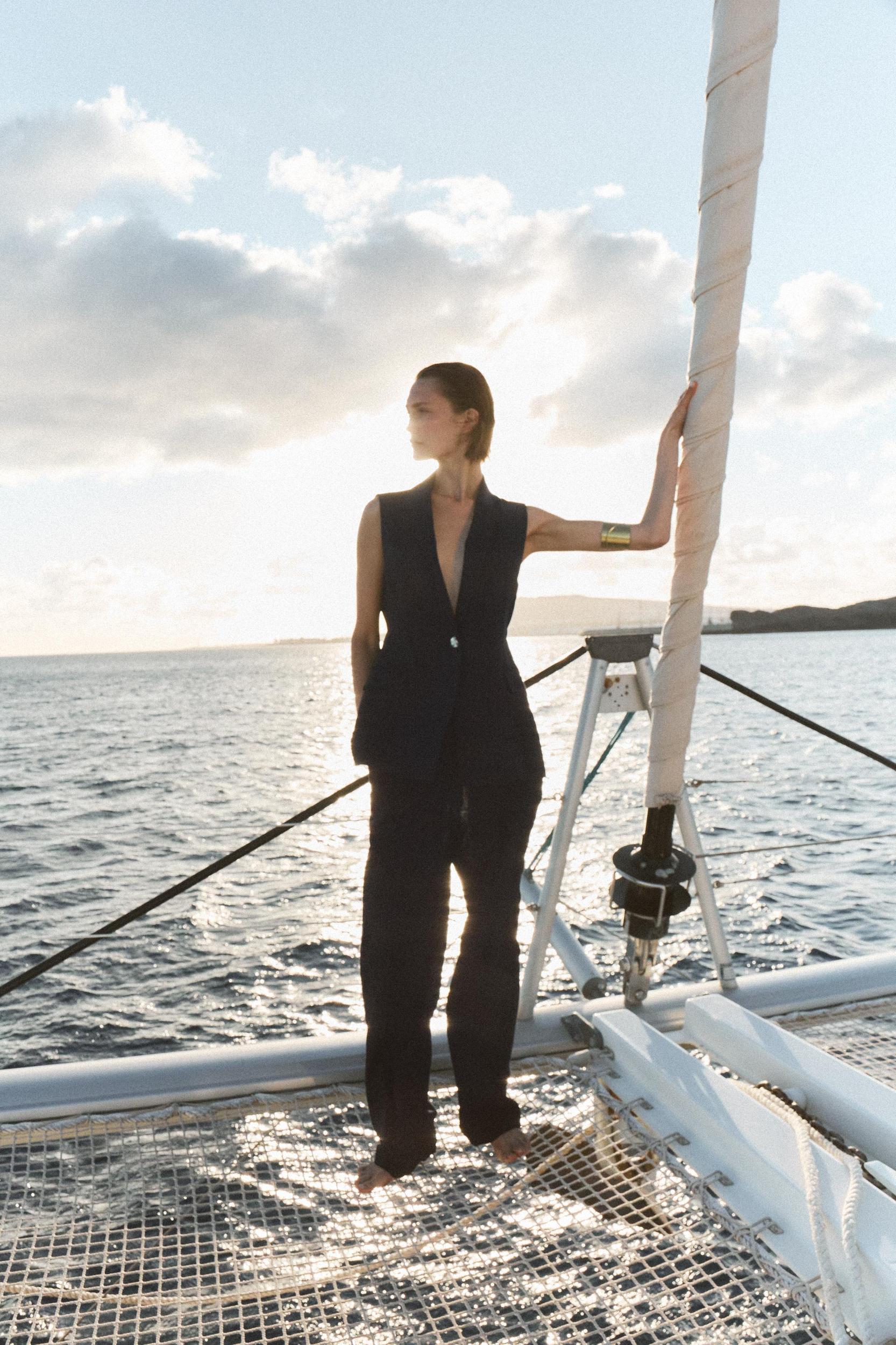 STRAIGHT LEG LINEN PANTS Product Image