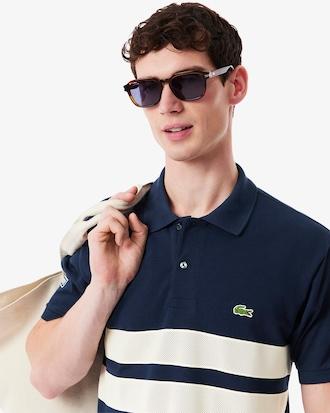 Men's Bold Stripes Classic Fit L.12.12 Polo Product Image