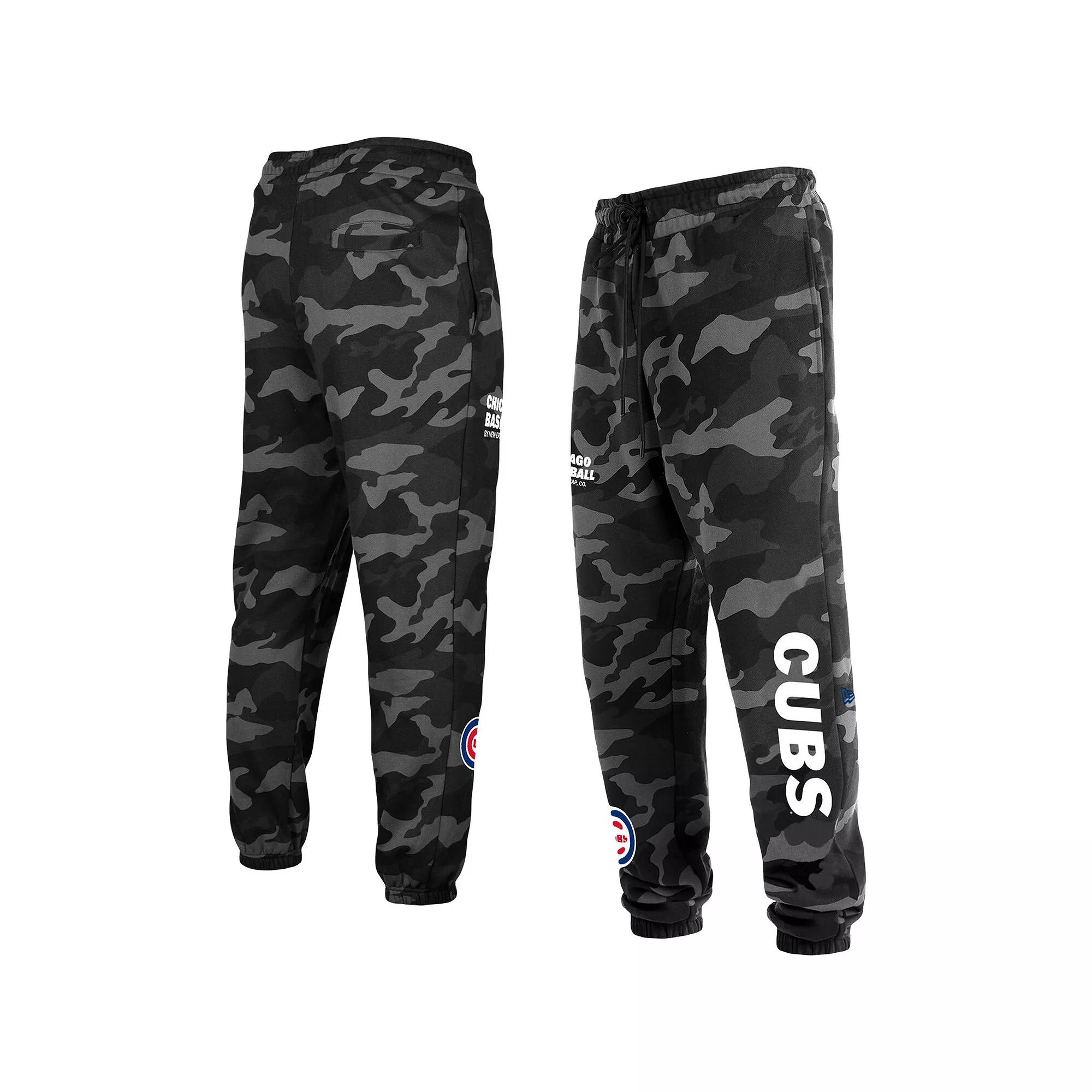 Men's New Era Black Chicago Cubs Camo Jogger Pants, Size: XL Product Image
