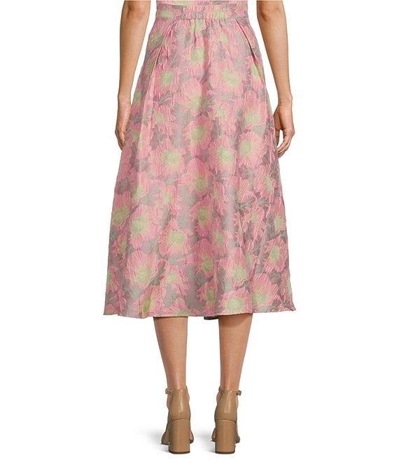 Abbey Glass Coordinating Eden Jacquard Midi A-Line Skirt Product Image