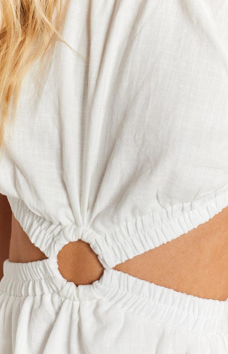 Odessa Backless Midi Dress White Product Image