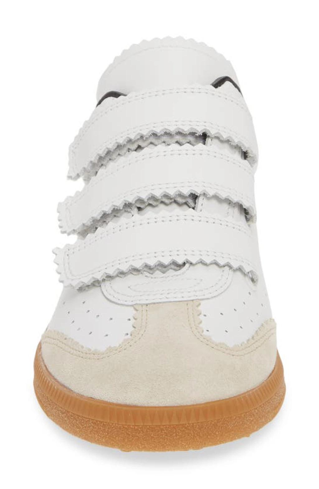 ISABEL MARANT Beth Suede-trimmed Leather Sneakers In White Product Image