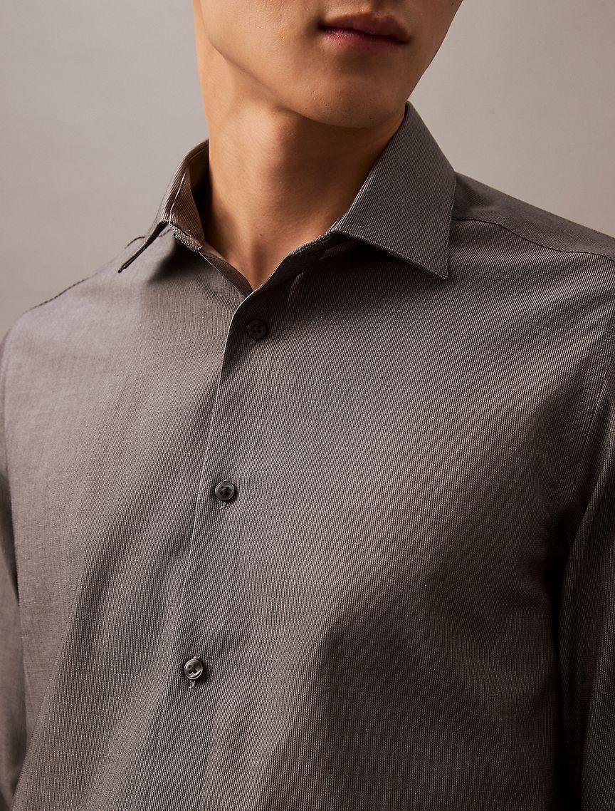 Steel Solid Slim Fit Button-Down Shirt Product Image