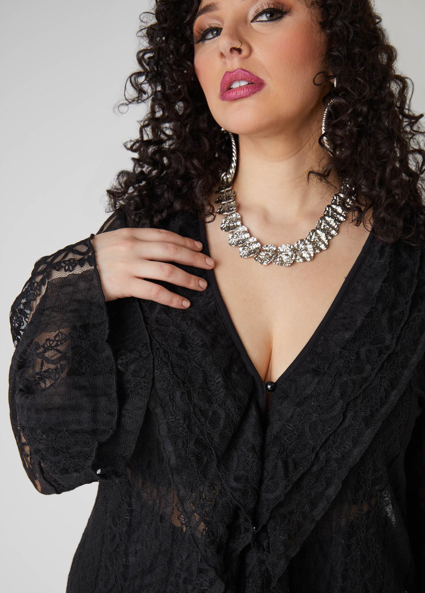 Ruffled Lace Duster Product Image