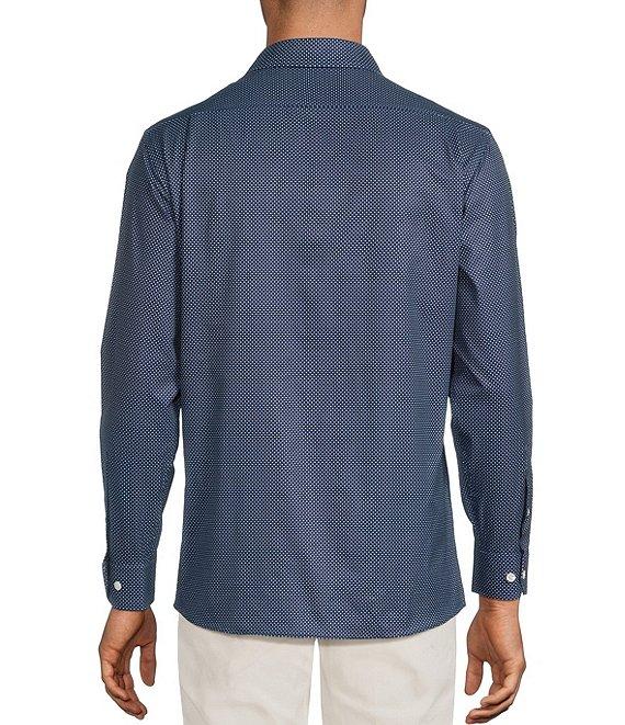 Hart Schaffner Marx Luxury Performance Long Sleeve Diamond Geo Woven Sport Shirt Product Image