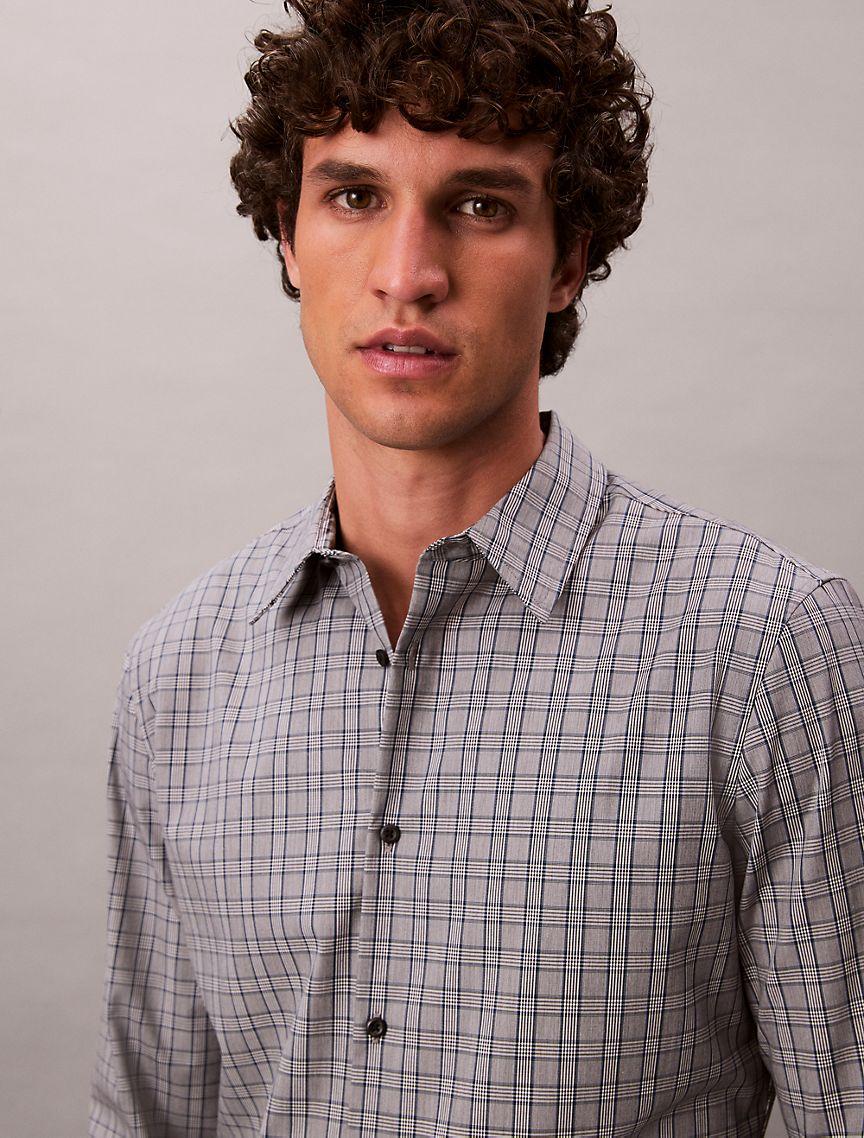 Plaid Slim Button-Down Shirt  Product Image