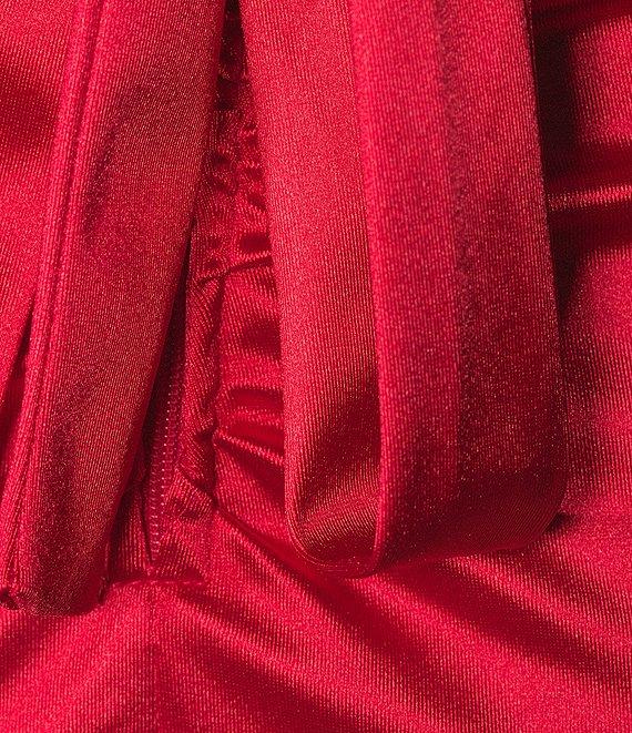 B. Darlin Sleeveless Satin X-Back Long Dress Product Image