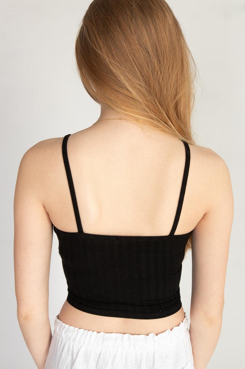 Lace Trim Stripe Cami Product Image