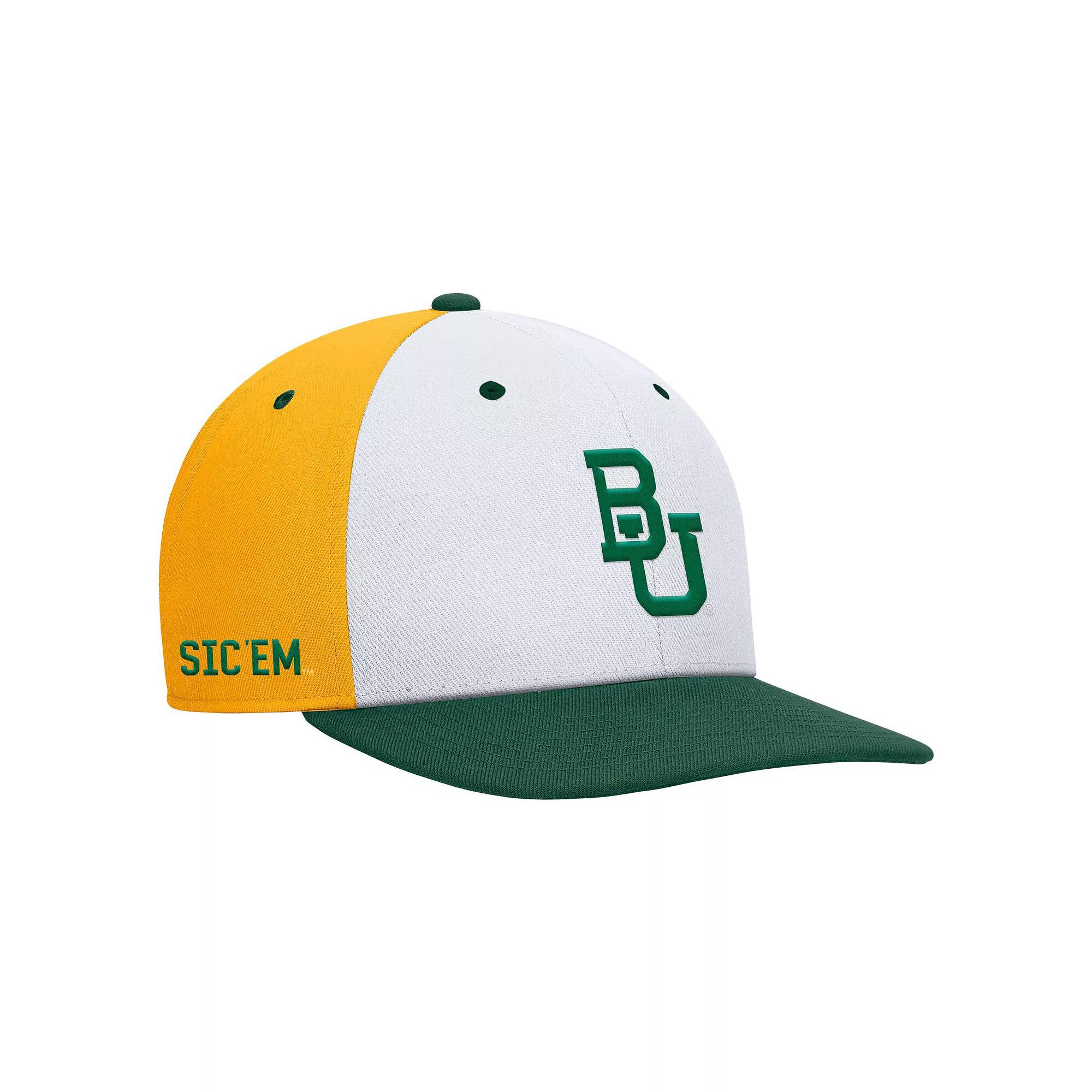 Men's Nike White/Gold Baylor Bears Pro Performance Snapback Hat, Size: Medium/Large, Bay White Product Image