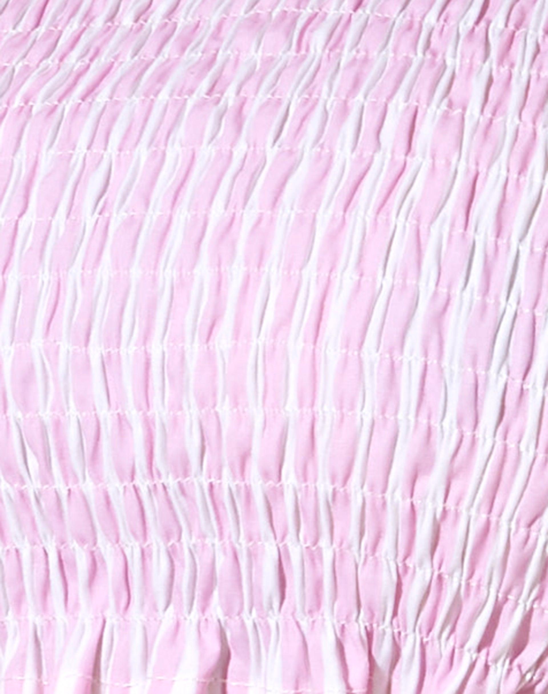 Kupkee Bandeau Top in Vertical Stripe Pink and White Product Image