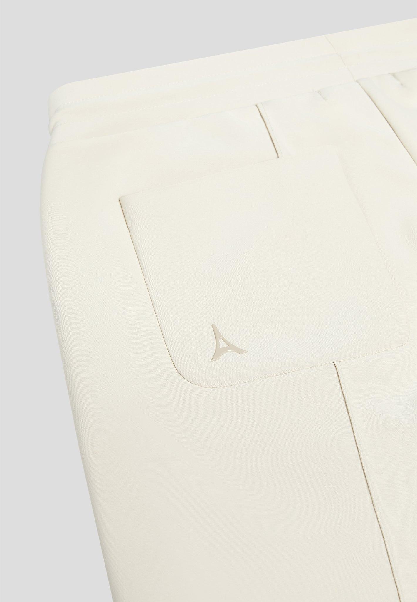 Neoprene Tapered Fit Pintuck Joggers  - Stone Male Product Image