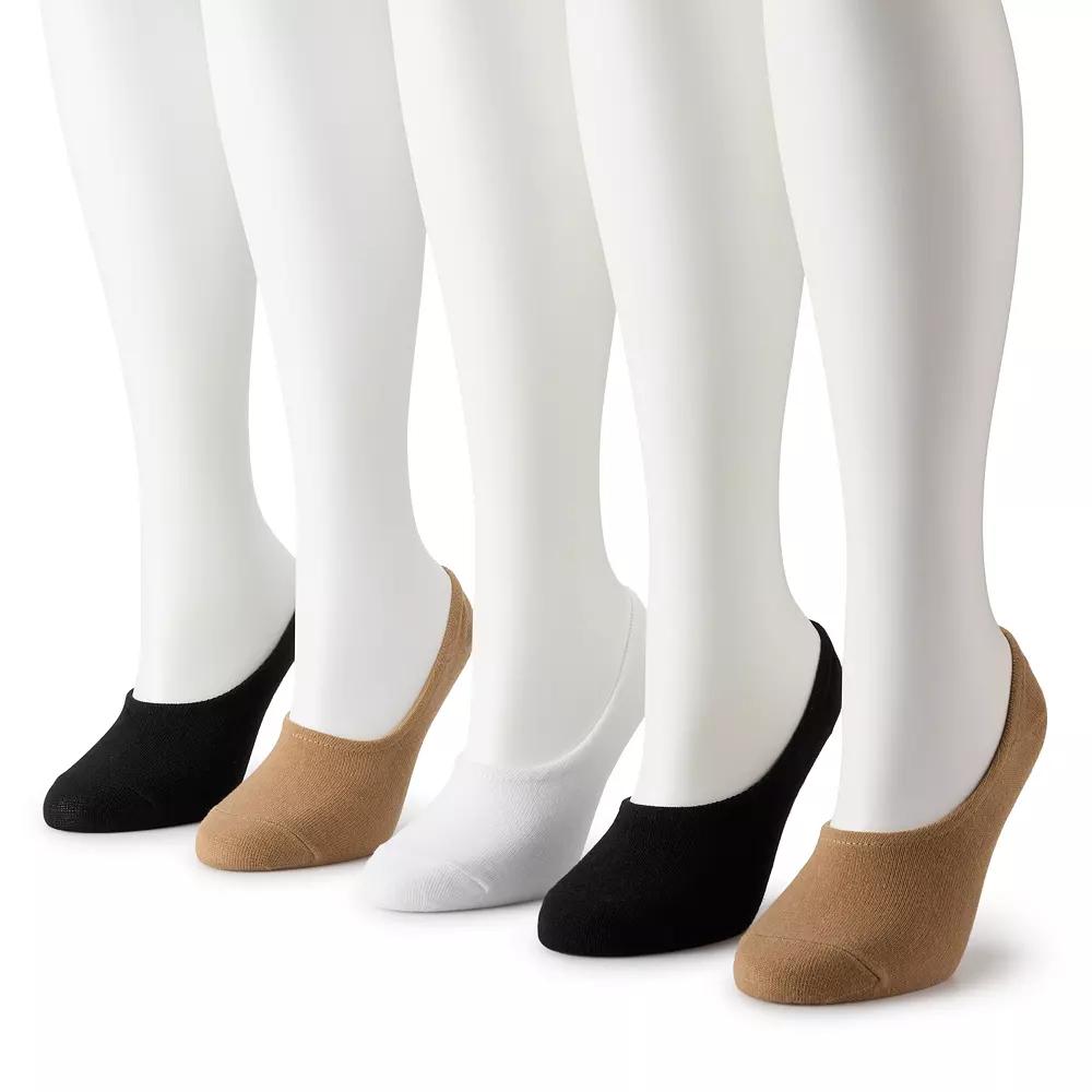 Women's Sonoma Goods For Life® Neutral Liner Socks 5-Pack, Size: 9-11 Product Image