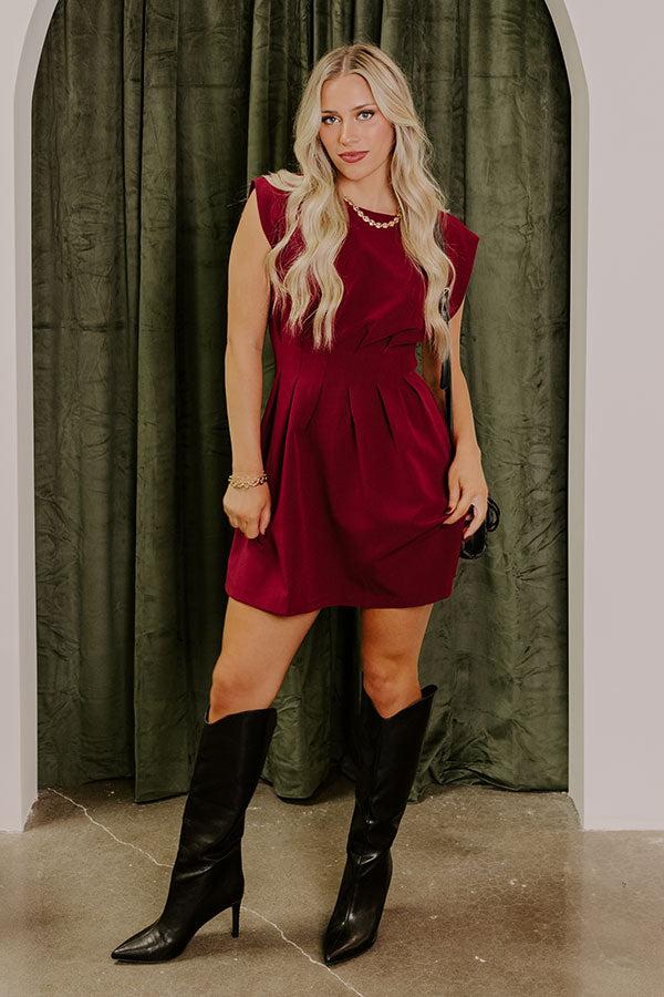 Exclusive Party Mini Dress in Wine Product Image