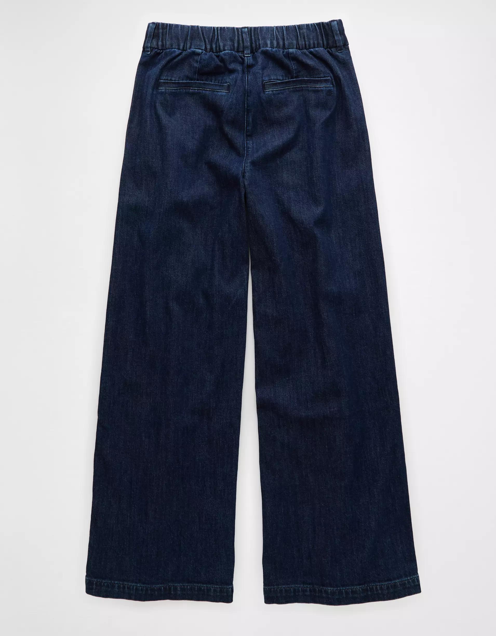 AE Stretch Super High-Waisted Ultra Wide-Leg Trouser Jean Product Image