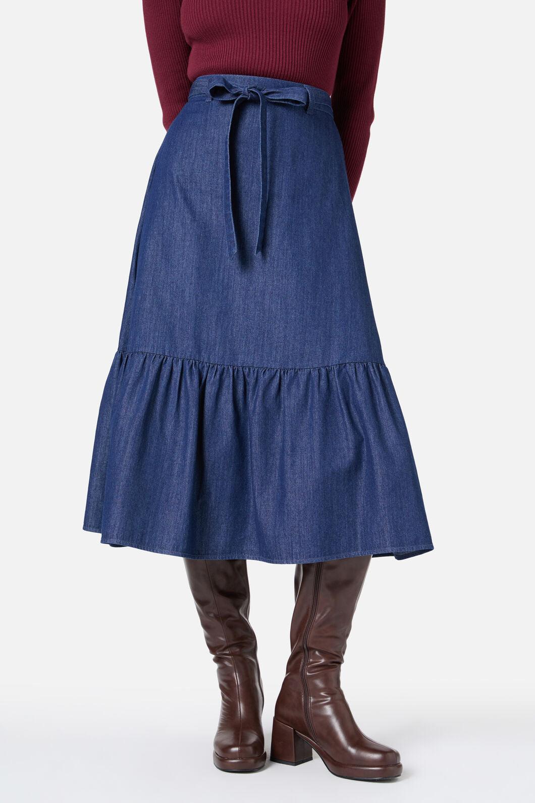 Kara Denim Midi Skirt Product Image